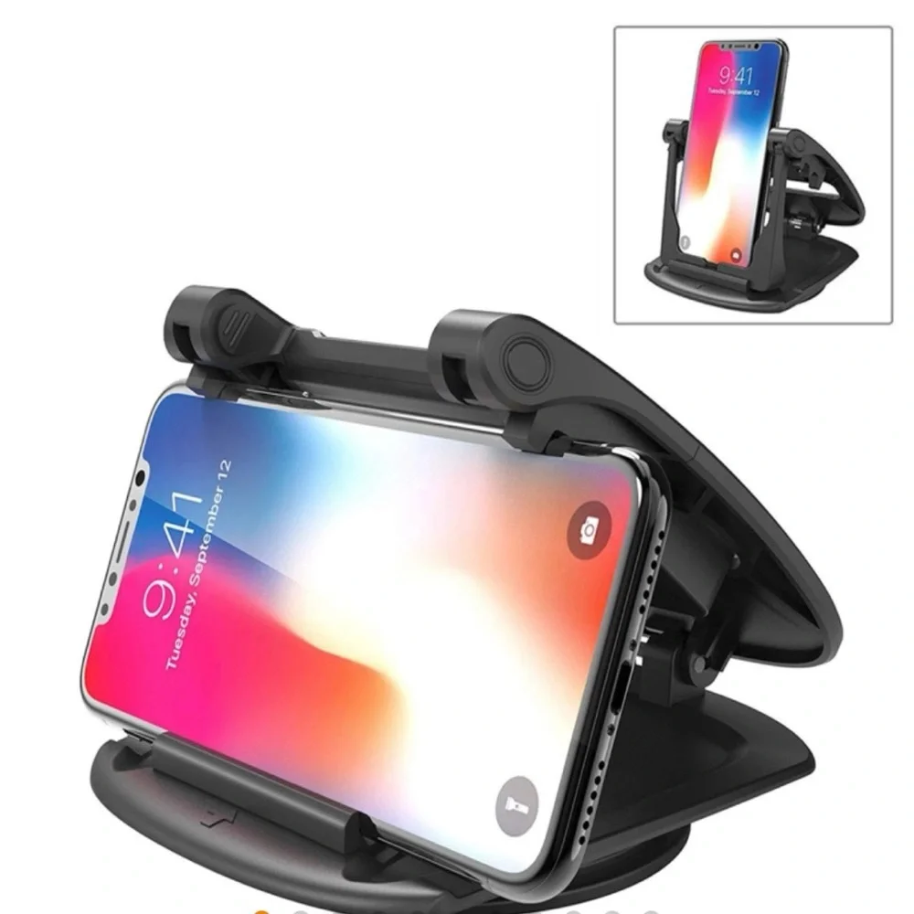 Sleek Black Dashboard Cell Phone Holder